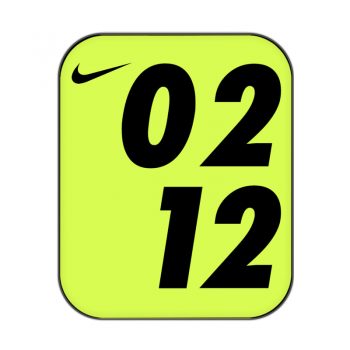 nike耐克简约绿色底黑色刻度表盘.clock