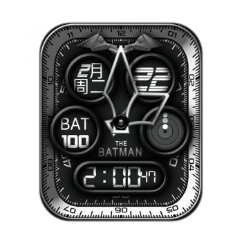 BATMAN 2021漫威系列蝙蝠侠黑色炫酷表盘.clock