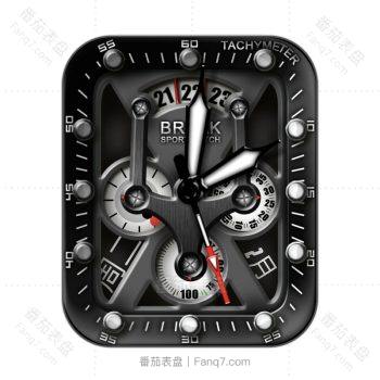 BREAK SPORT WATCH 黑色静止秒钟炫酷表盘.clock
