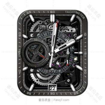 bell & ross 柏莱士黑色炫酷机械表盘.clock