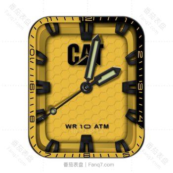 卡特彼勒CATERPILLAR黄色蜂窝黑色刻度表盘.clock