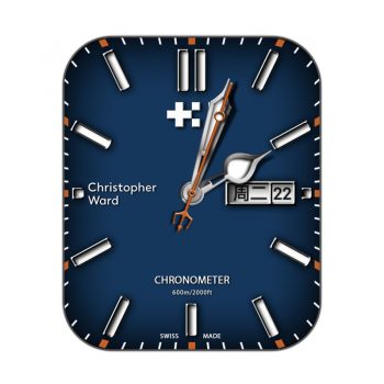 Christopher ward克里斯托弗贝利蓝色简约表盘.clock