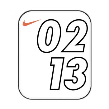 nike耐克白色底黑色描边时钟文字简约表盘.clock