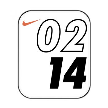 nike耐克白色底黑色描边黑色数字时钟文字简约表盘.clock