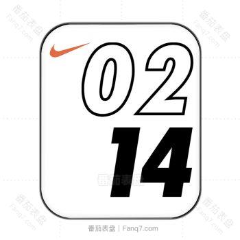 nike耐克白色底黑色描边黑色数字时钟文字简约表盘.clock