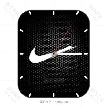nike耐克黑色蜂窝白色刻度简约表盘.clock