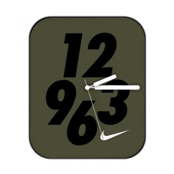 nike耐克深绿色数字简约表盘.clock
