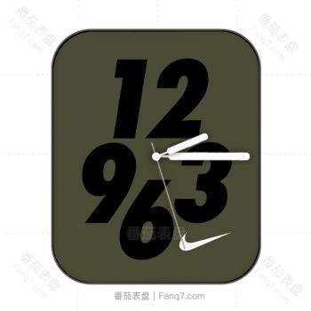 nike耐克深绿色数字简约表盘.clock