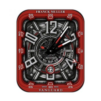 法兰克穆勒FRANK MULLER VANGUARD黑色机械外红色边表盘.clock