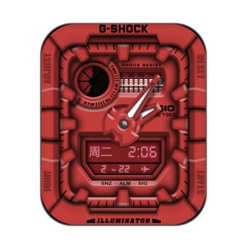 卡西欧番茄色机械表盘.clock