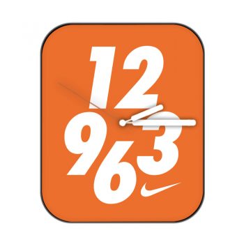 nike耐克橙色底白色数字简约表盘.clock