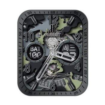 HUBLTO宇舶军绿色迷彩高级表盘.clock