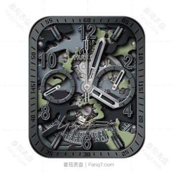 HUBLTO宇舶军绿色迷彩高级表盘.clock