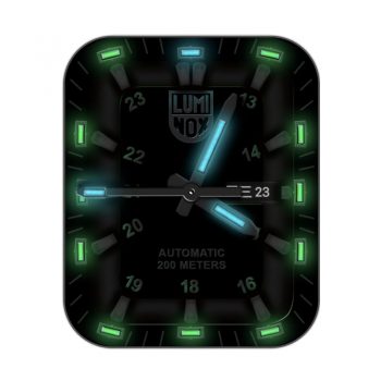 LUMNOX 2鲁美诺斯黑色底荧光绿罗马数字表盘.clock