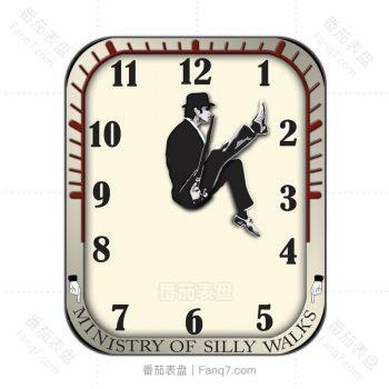 MINISTRY OF SILLY WALKS愚蠢的步行John Cleese愚蠢步表盘.clock