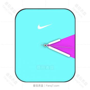 nike耐克紫蓝色片状刻度表盘.clock