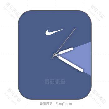 nike耐克紫蓝色片状刻度表盘.clock