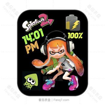 Splatoon2喷射战士2可爱卡通表盘.clock