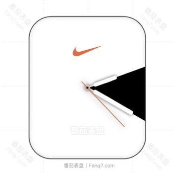 nike耐克白色片状刻度表盘.clock