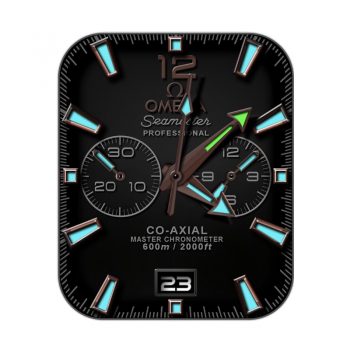 OMEGA欧米茄波浪纹蓝色刻度表盘.clock