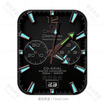 OMEGA欧米茄波浪纹蓝色刻度表盘.clock