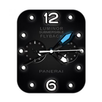 沛纳海PANERAI炫酷黑金白色刻度表盘.clock