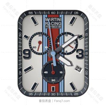 PORSCHE – MARTINI RACING 保时捷灰底蓝红条纹表盘.clock
