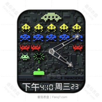 RJ SPACE INVADERS俄罗斯方块街头游戏小蜜蜂表盘.clock