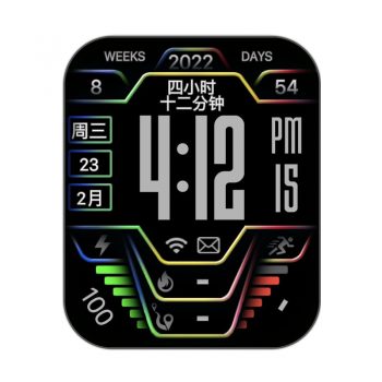 RLMade 76黑色多彩线描运动表盘.clock