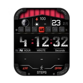 RLMade 84黑色底粉色头复古表盘.clock