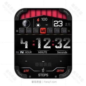 RLMade 84黑色底粉色头复古表盘.clock