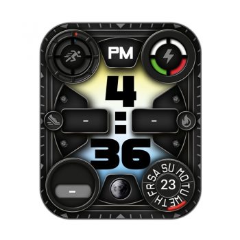 RLMade 96黑色底黄蓝运动四个圆圈边表盘.clock