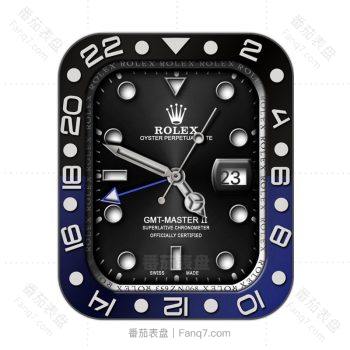 劳力士ROLEX黑底外圈蓝黑双边表盘.clock