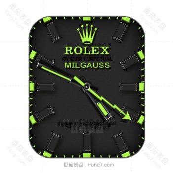 劳力士ROLEX黑色绿色刻度简约炫酷表盘.clock