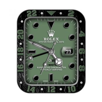 劳力士ROLEX黑色边绿色底黑色刻度表盘.clock