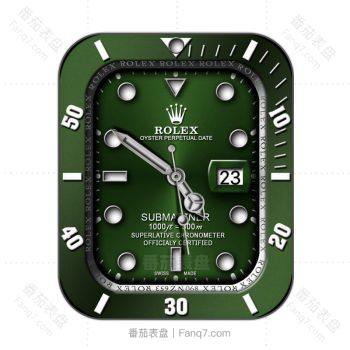 劳力士ROLEX绿色边渐变绿水鬼表盘.clock