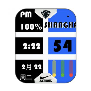 nike耐克黑蓝间隔钻石表盘.clock