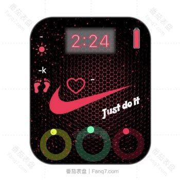 nike耐克玫红蜂窝渐变表盘.clock