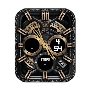 TAG Heuer泰格豪雅玫瑰金三盘时钟圈转动表盘.clock