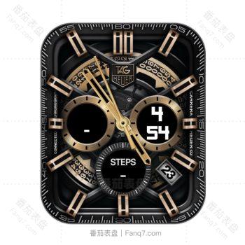 TAG Heuer泰格豪雅玫瑰金三盘时钟圈转动表盘.clock