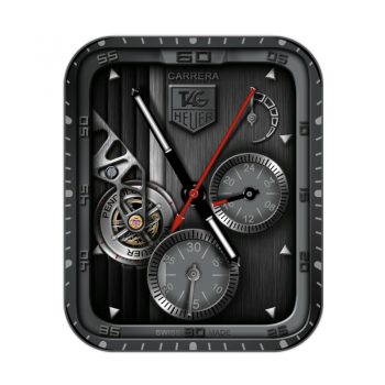 TAG Heuer泰格豪雅黑色双盘重力飞陀转动表盘.clock
