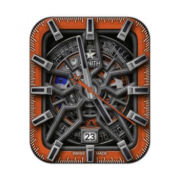 ZENITH真力时橙色时钟圈炫酷机械表盘.clock