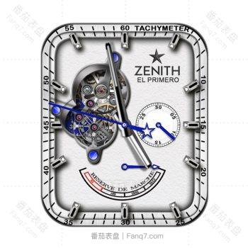 ZENITH真力时米白色重力飞陀机械表盘.clock