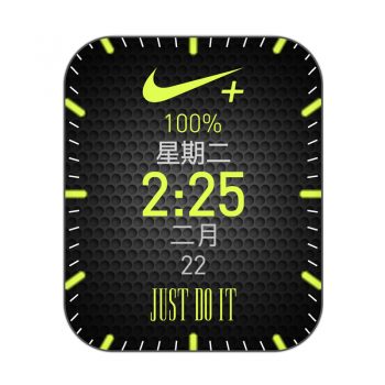 nike耐克黑色底蜂窝黄色数字表盘.clock