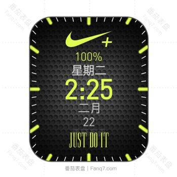 nike耐克黑色底蜂窝黄色数字表盘.clock