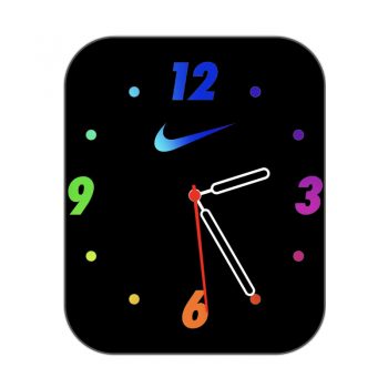 nike耐克黑色底彩色数字简约表盘.clock