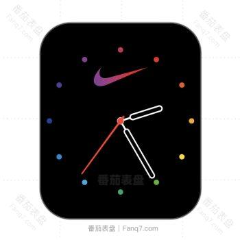 nike耐克黑色底彩色数刻度简约表盘.clock