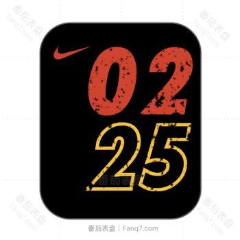 nike耐克黑色红色数字表盘.clock