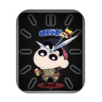 蜡笔小新黑色卡通漫画表盘.clock