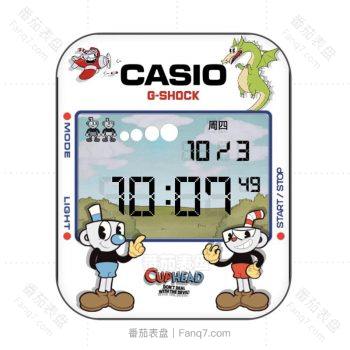 casio卡西欧 Cuphead茶杯头白色表盘.clock